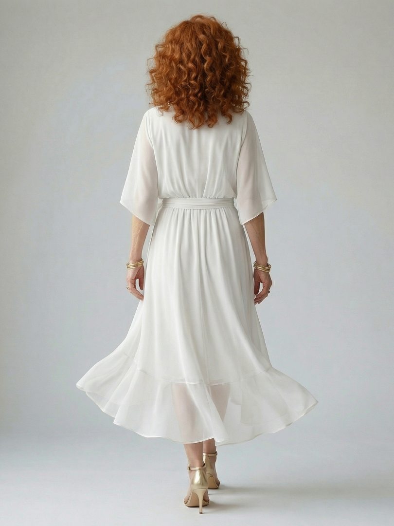 Elrik | Vestido midi drapeado ligero