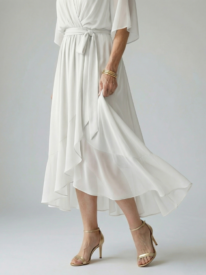 Elrik | Vestido midi drapeado ligero