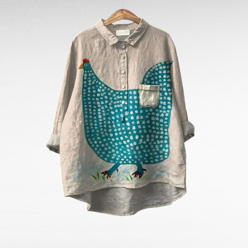 Selin | Blusa de Lino Elegante de Verano