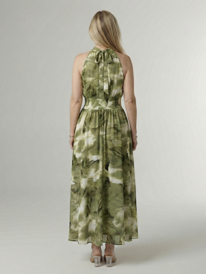 Silin | Vestido midi de cebra con halter