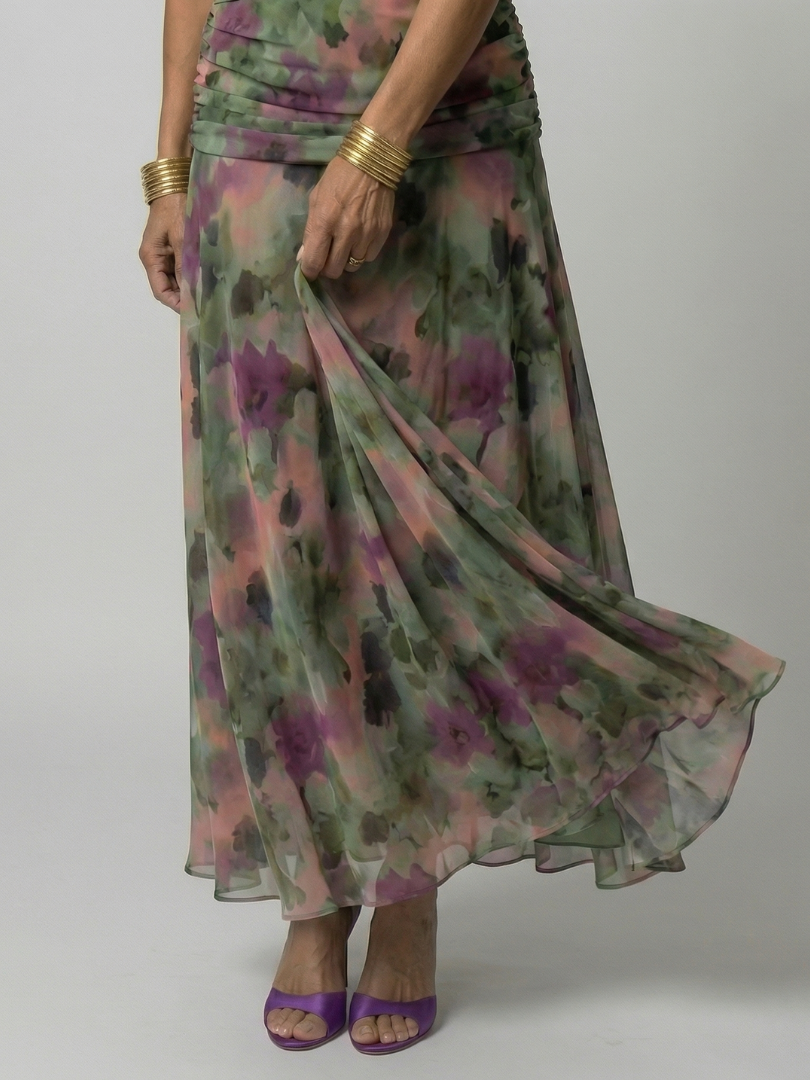 Klejn | Vestido hasta la mitad de la pantorrilla con un hombro descubierto