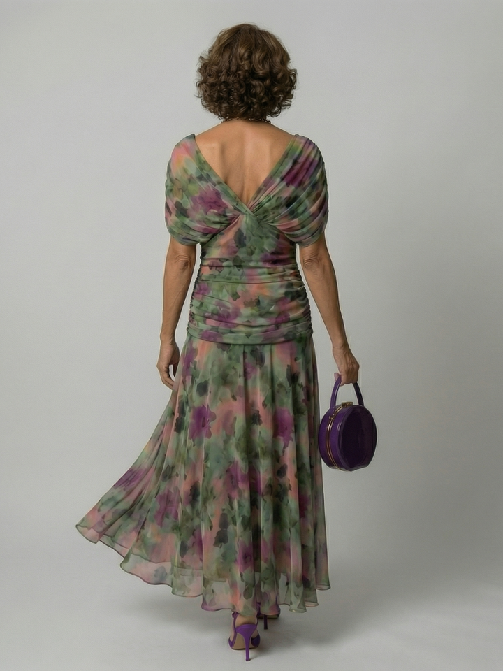 Klejn | Vestido hasta la mitad de la pantorrilla con un hombro descubierto