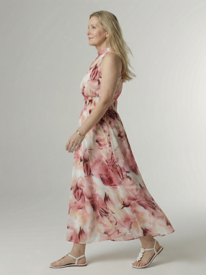 Silin | Vestido midi de cebra con halter