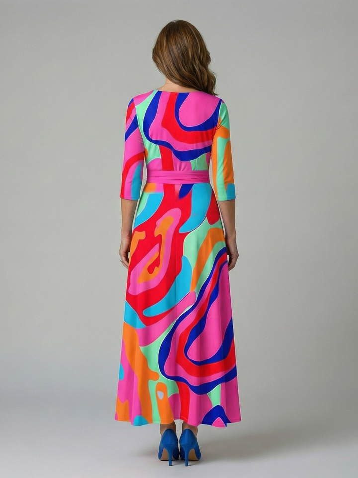 Celine | Vestido midi con escote cruzado