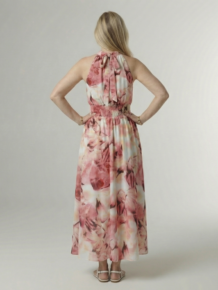 Silin | Vestido midi de cebra con halter