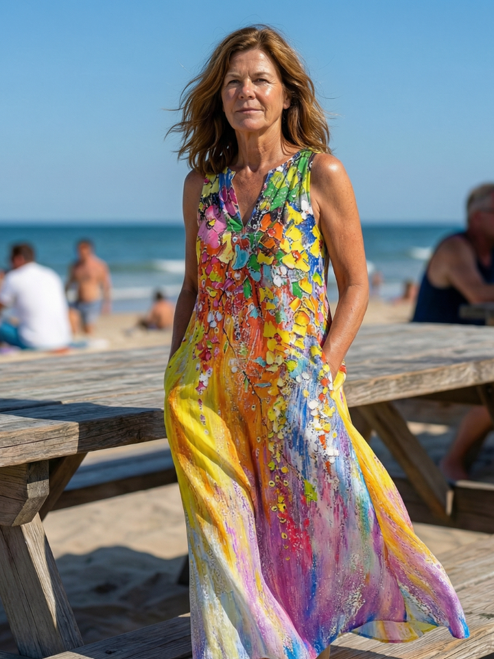 Alina | Vestido maxi para el exterior