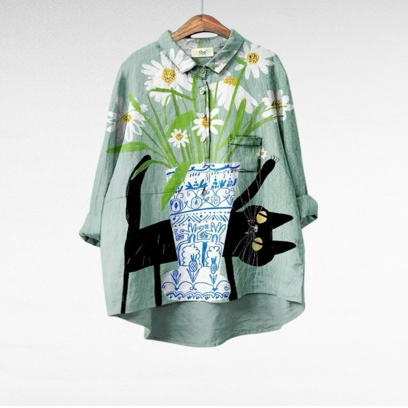 Alis | Blusa de Lino Elegante de Verano