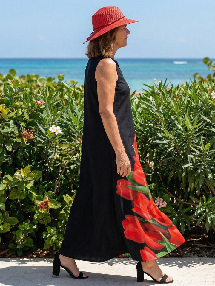 Cilia | Maxi vestido en suave color rosa