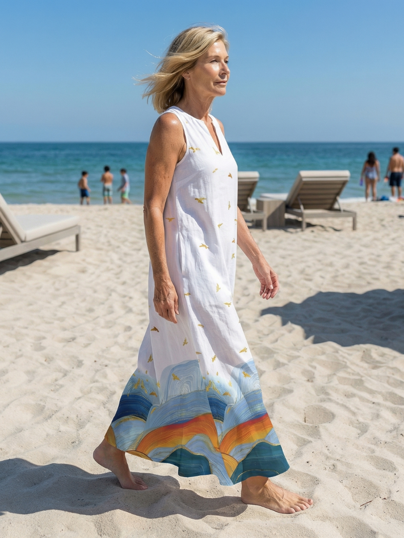 Caelia | Vestido maxi Calm Line