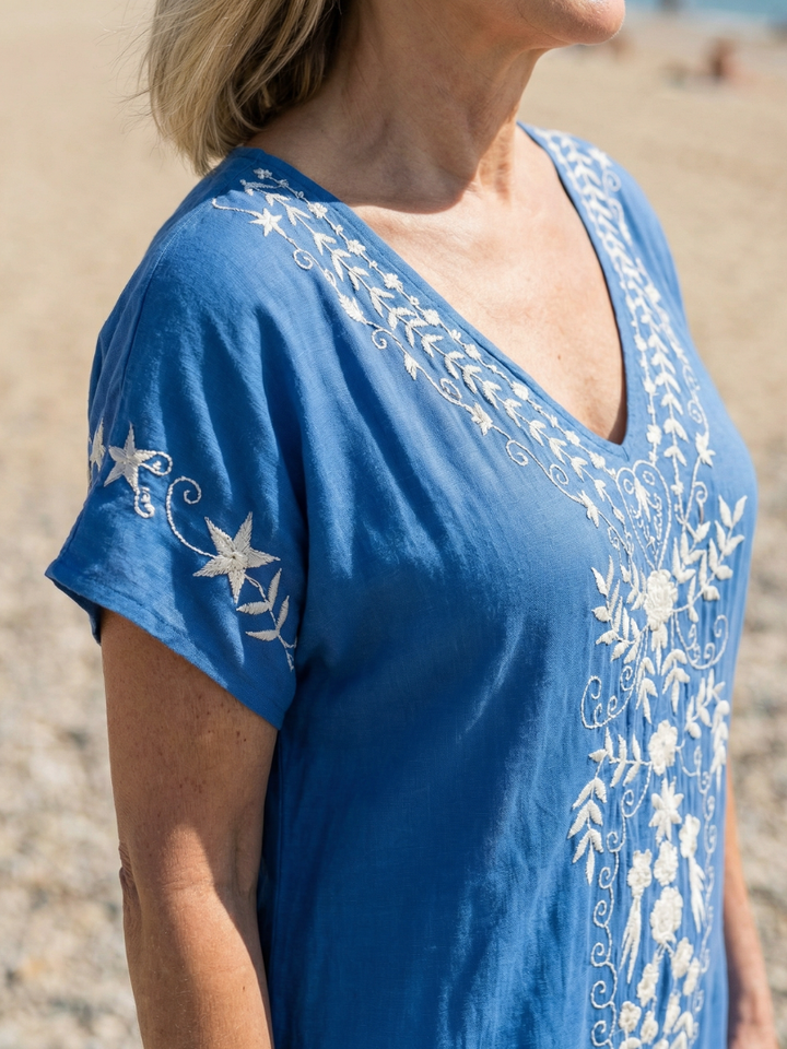 Elyra | Vestido midi drapeado ligero