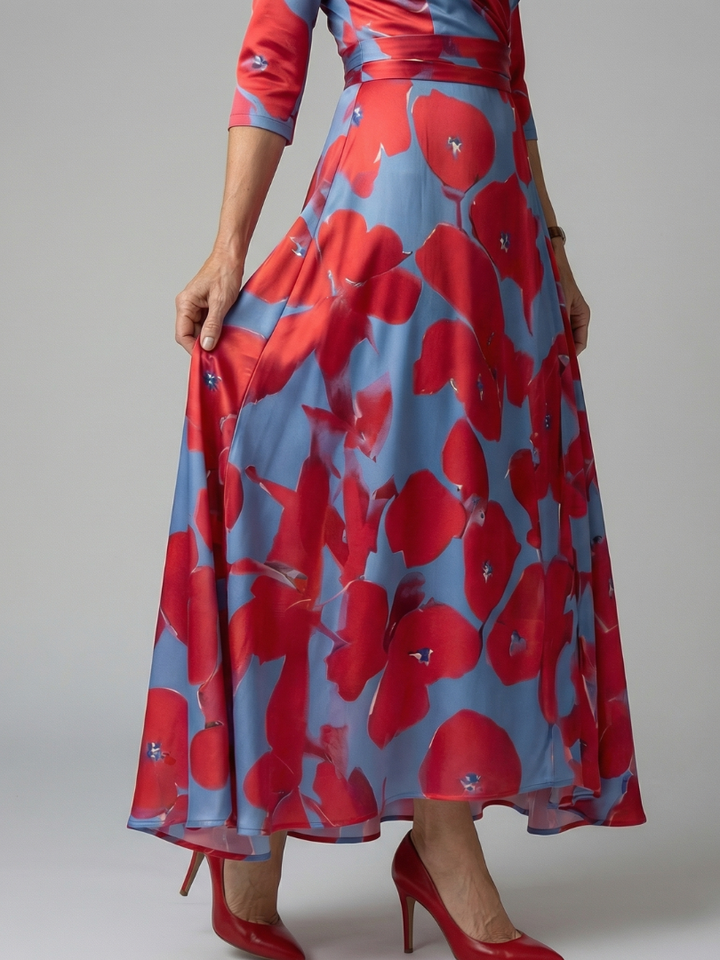 Celine | Vestido midi con escote cruzado