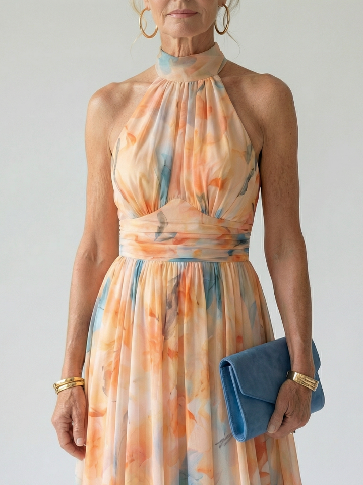Elin | Vestido midi suave con halter