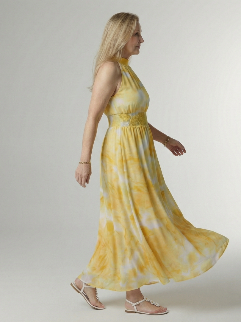 Silin | Vestido midi de cebra con halter