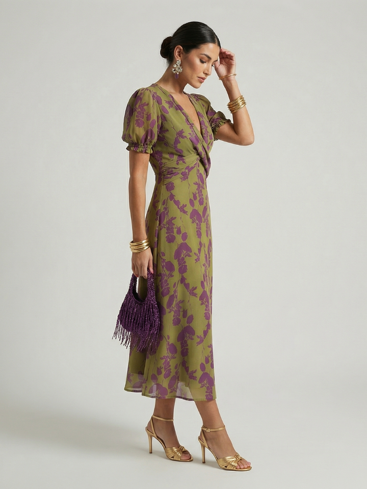 Virel | Vestido midi floral relajante