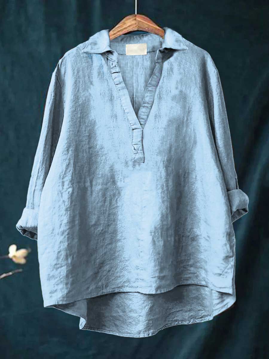 Andrea | Blusa de Lino Elegante para el Verano