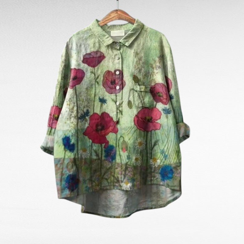 Julieta | Blusa de Lino Elegante de Verano