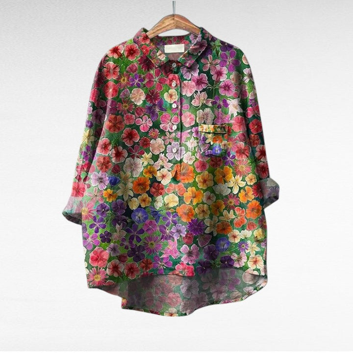Teresa | Blusa de Lino Elegante de Verano