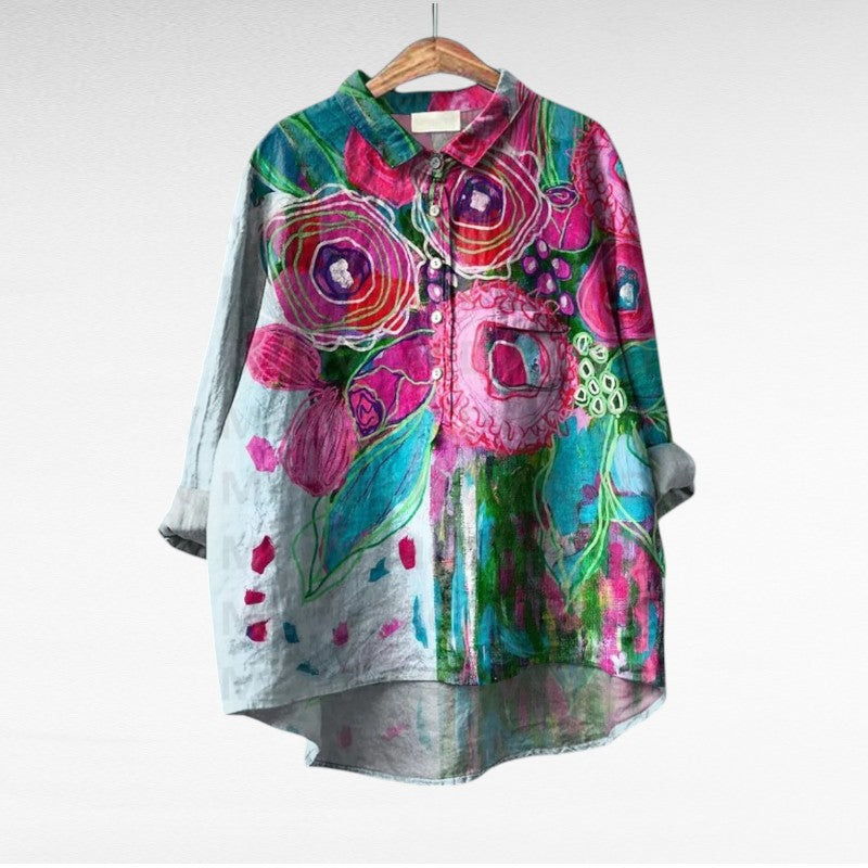 Teresa | Blusa de Lino Elegante de Verano