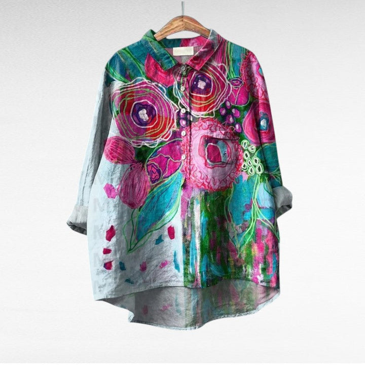 Teresa | Blusa de Lino Elegante de Verano