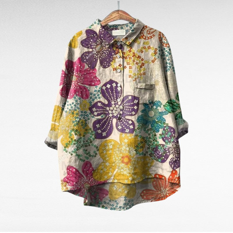 Teresa | Blusa de Lino Elegante de Verano