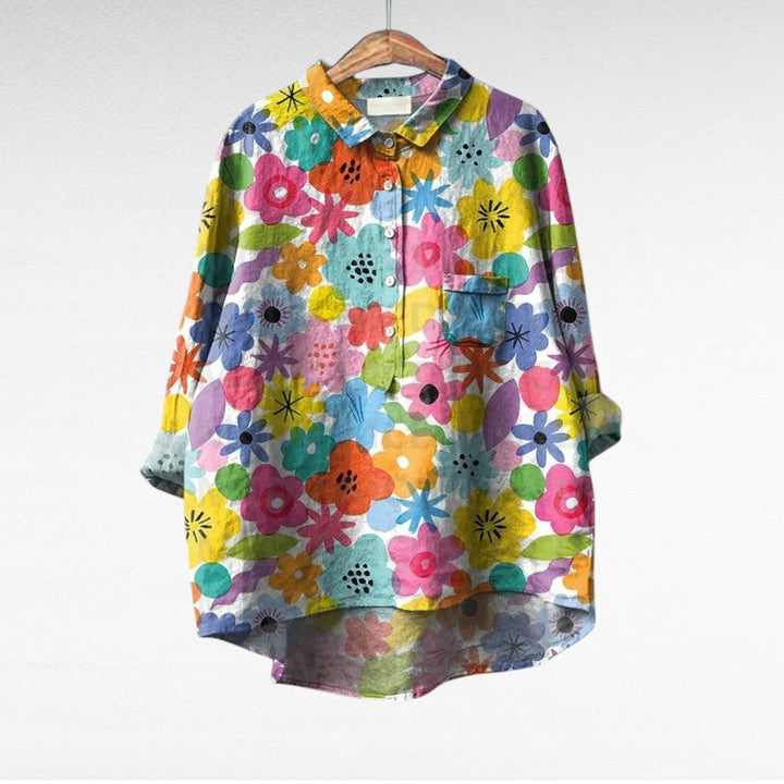 Teresa | Blusa de Lino Elegante de Verano