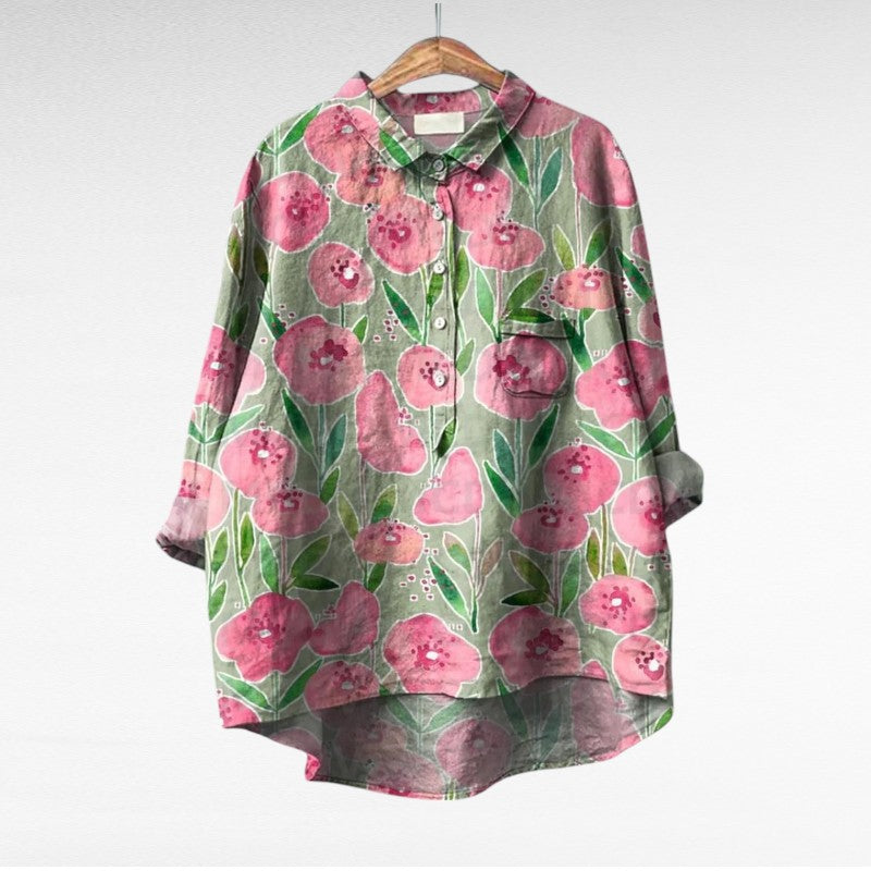 Teresa | Blusa de Lino Elegante de Verano