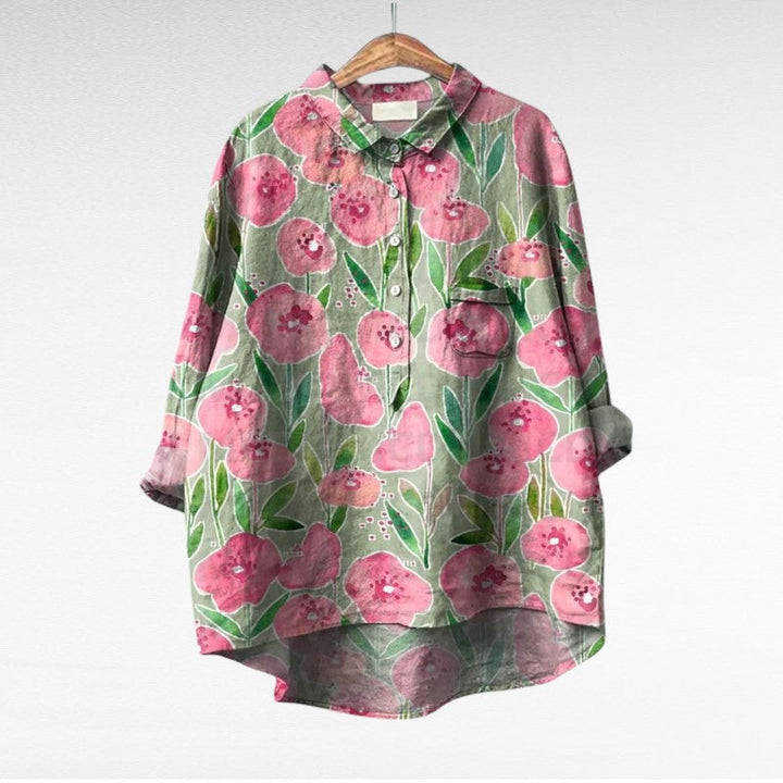 Teresa | Blusa de Lino Elegante de Verano