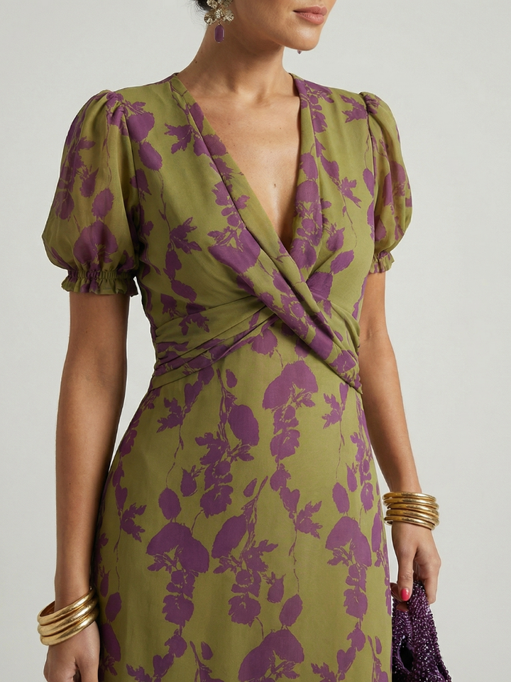 Virel | Vestido midi floral relajante