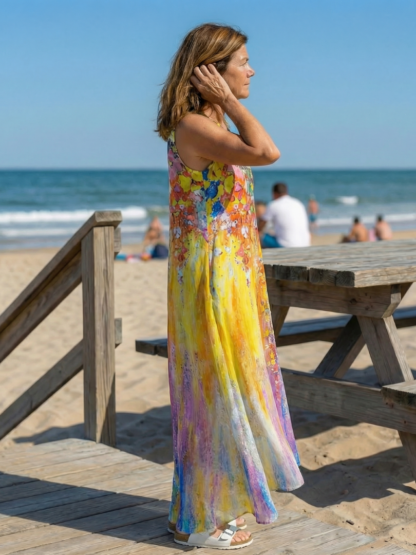 Alina | Vestido maxi para el exterior