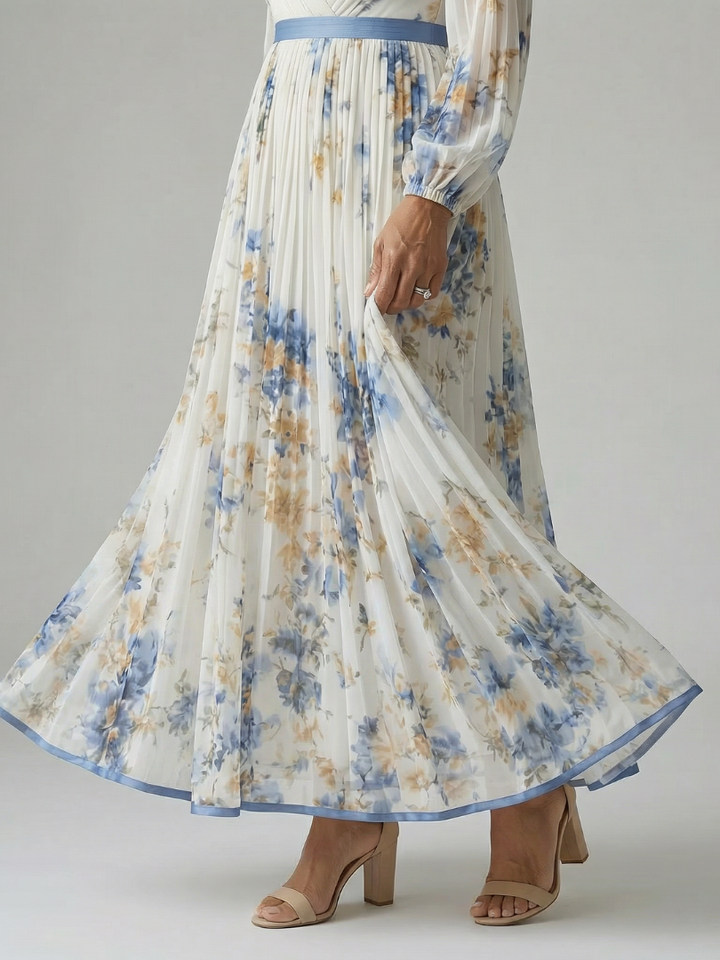 Riel | Vestido midi plisado