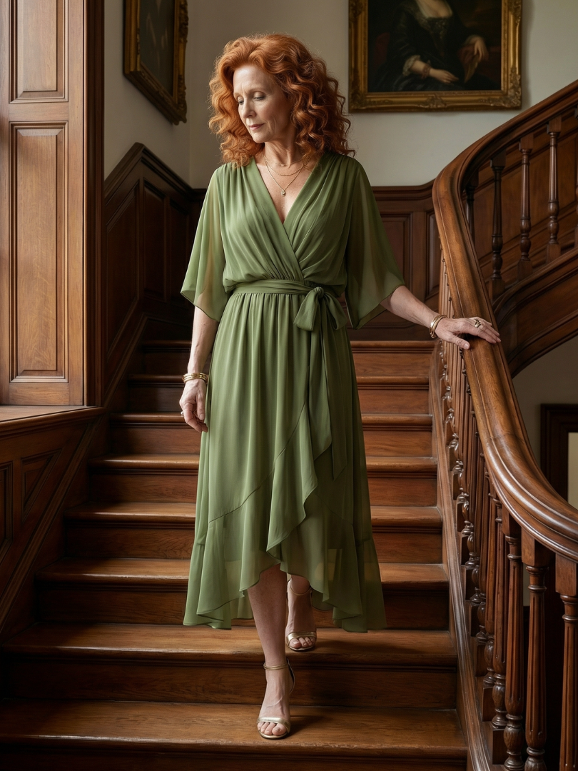 Elrik | Vestido midi drapeado ligero