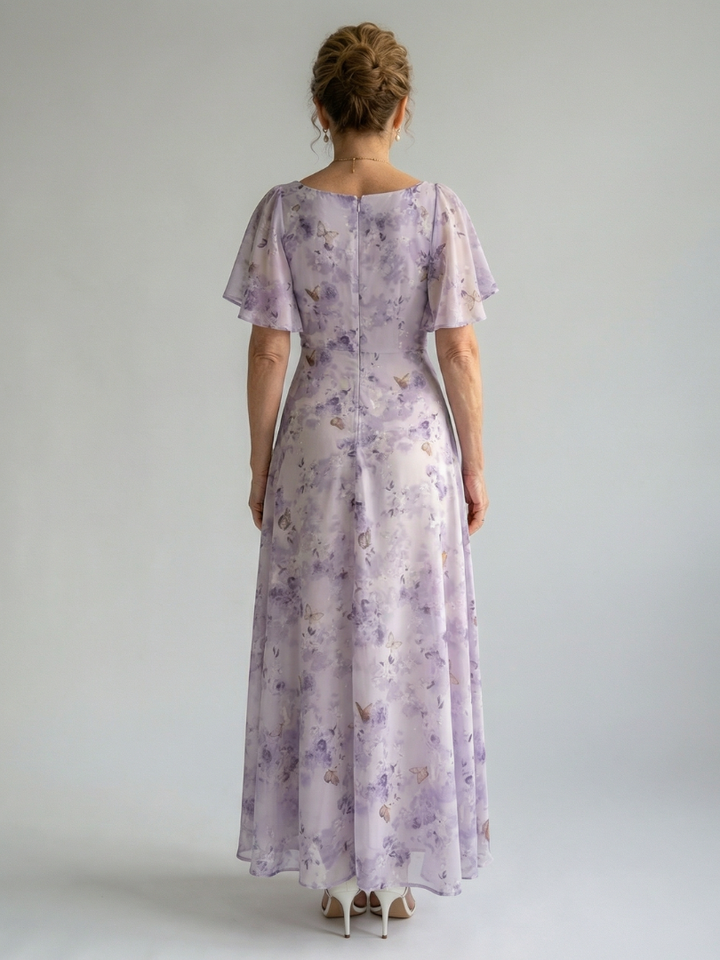 Vaelis | Vestido midi con mangas de volantes