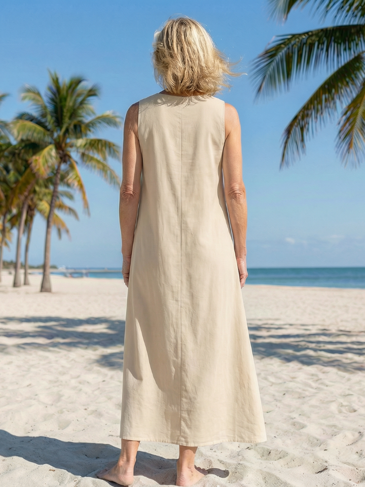 Gris | Delicada maxi vestido para otoño