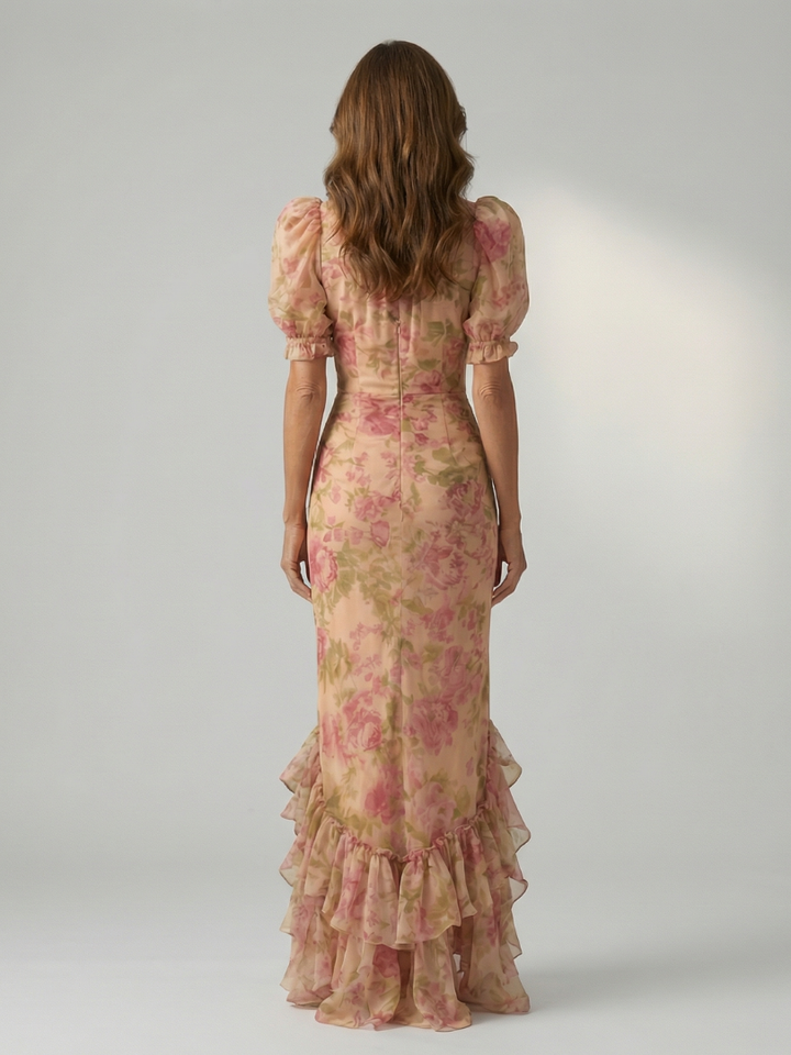 Vian | Delicada maxi vestido con cuello alto