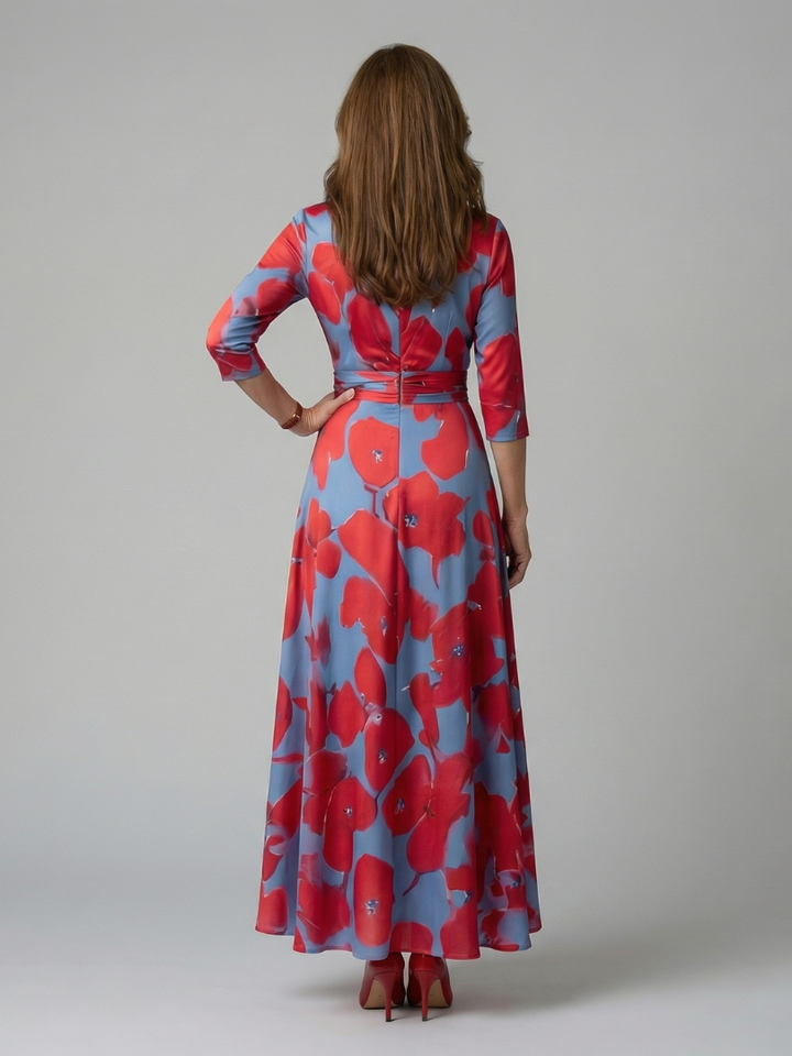 Celine | Vestido midi con escote cruzado
