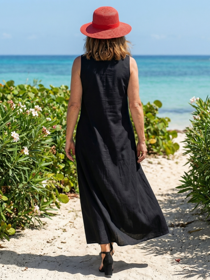 Cilia | Maxi vestido en suave color rosa