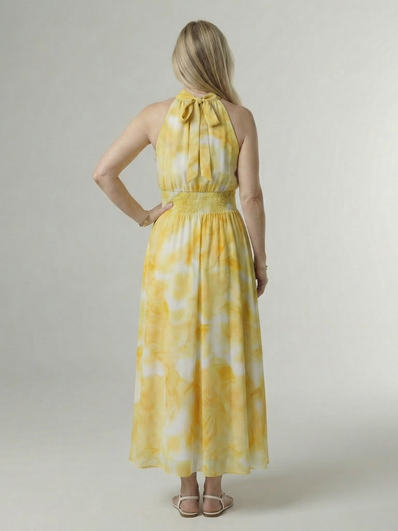 Silin | Vestido midi de cebra con halter
