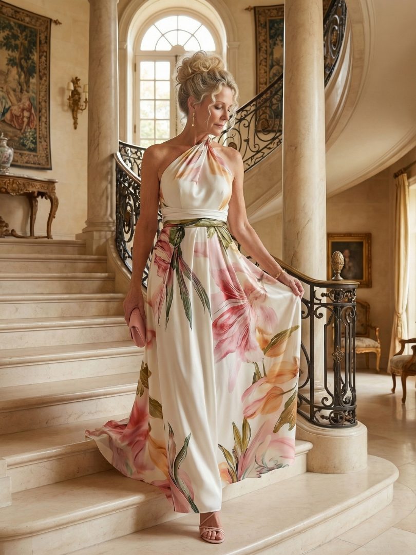 Amiel | Vestido maxi floral ligero
