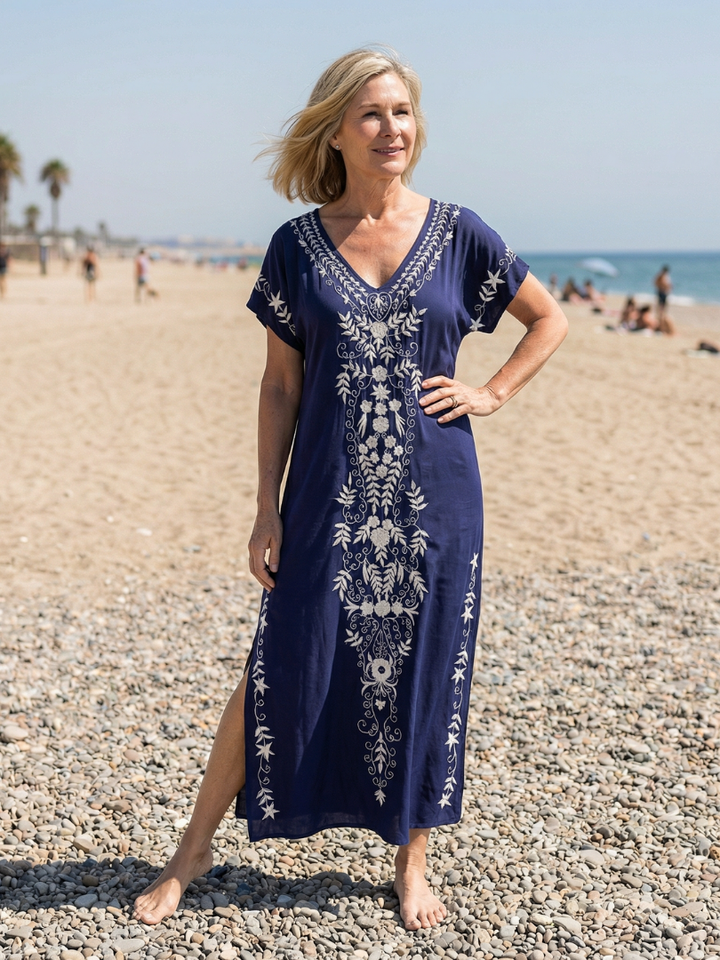 Elyra | Vestido midi drapeado ligero