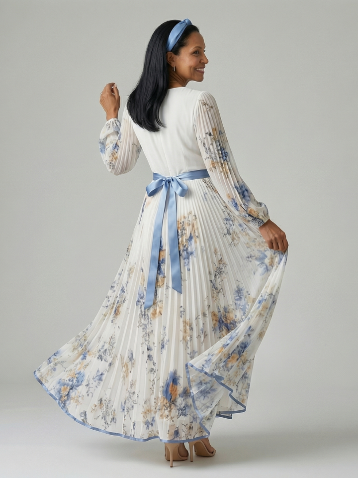 Riel | Vestido midi plisado