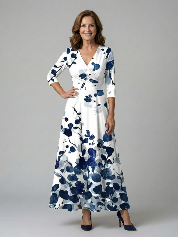 Celine | Vestido midi con escote cruzado