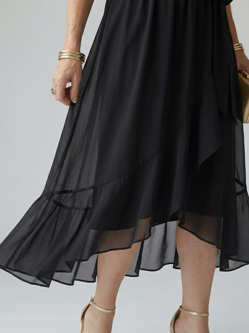 Elrik | Vestido midi drapeado ligero