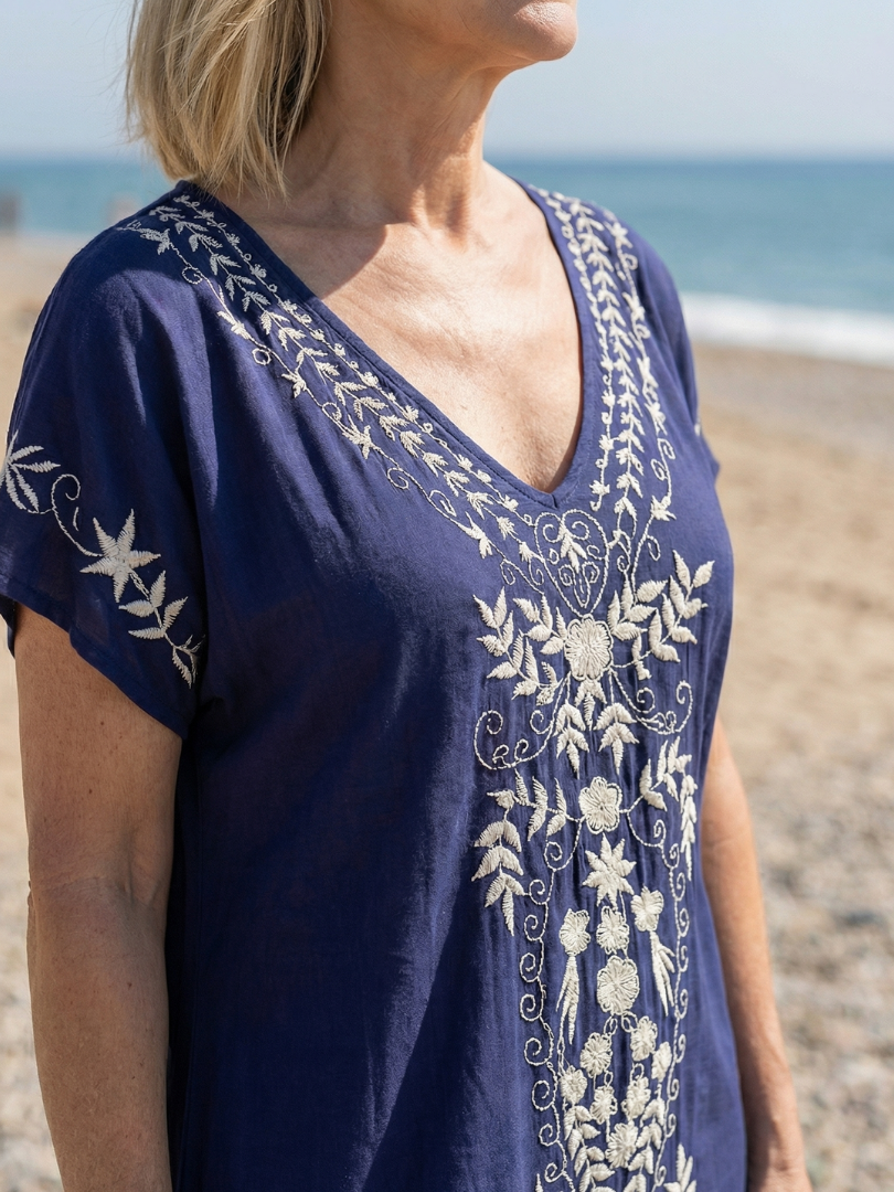 Elyra | Vestido midi drapeado ligero