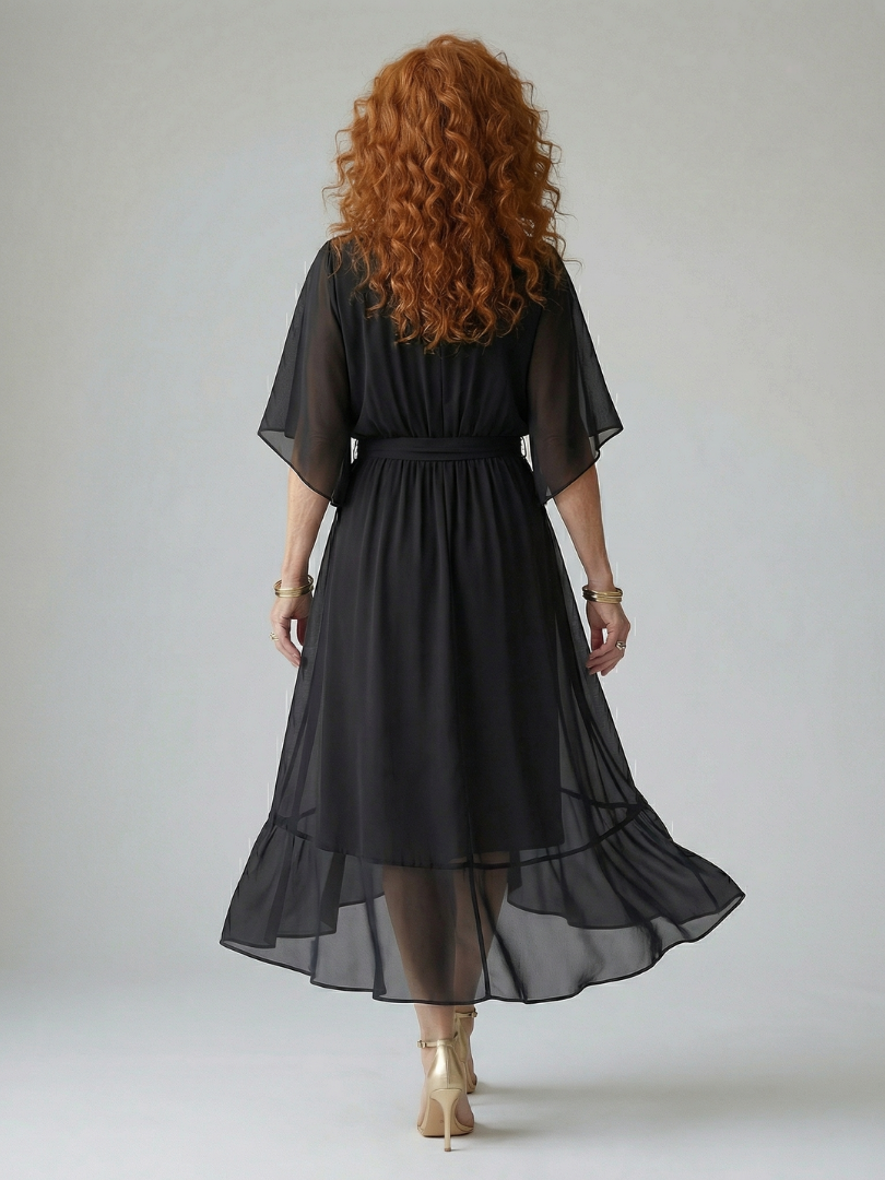 Elrik | Vestido midi drapeado ligero