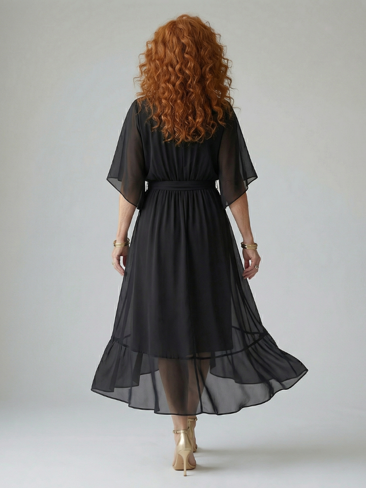 Elrik | Vestido midi drapeado ligero
