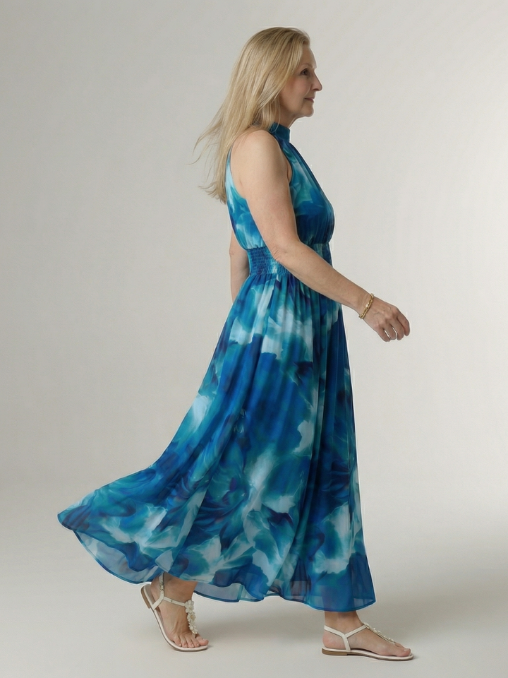 Silin | Vestido midi de cebra con halter