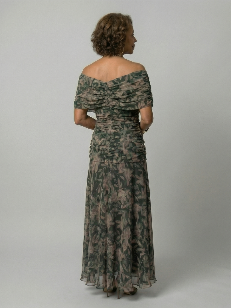 Klejn | Vestido hasta la mitad de la pantorrilla con un hombro descubierto