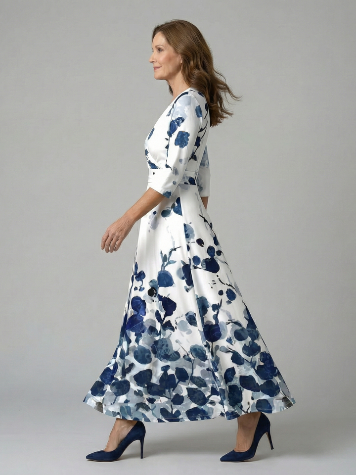 Celine | Vestido midi con escote cruzado