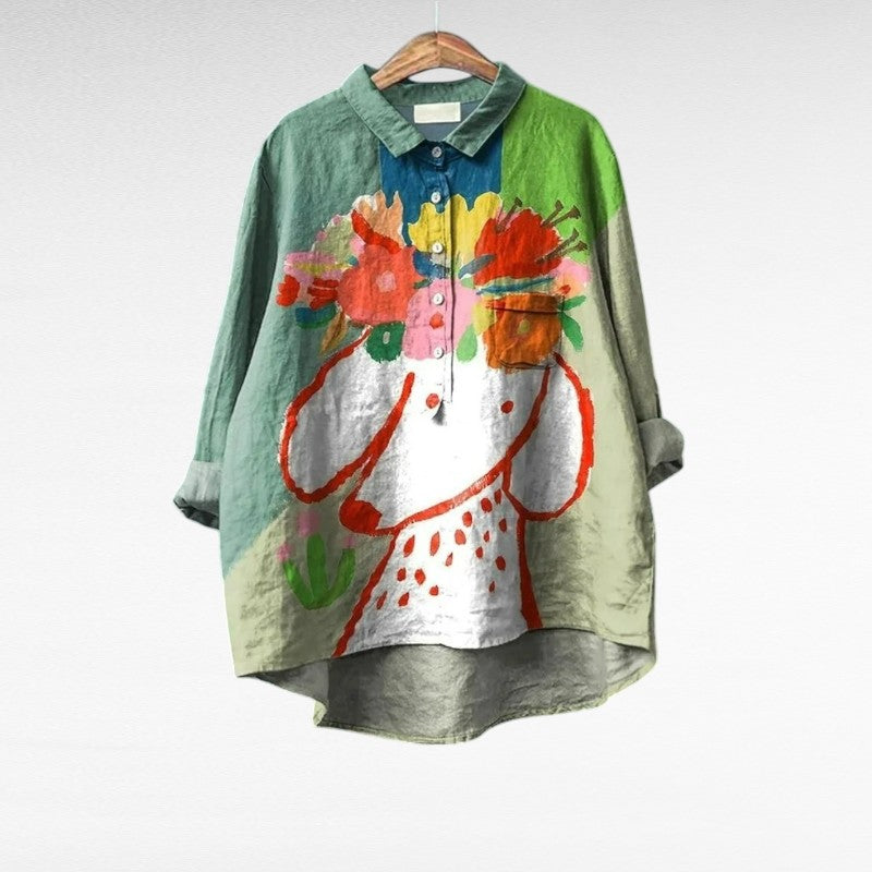 Aureli | Blusa de Lino Elegante de Verano