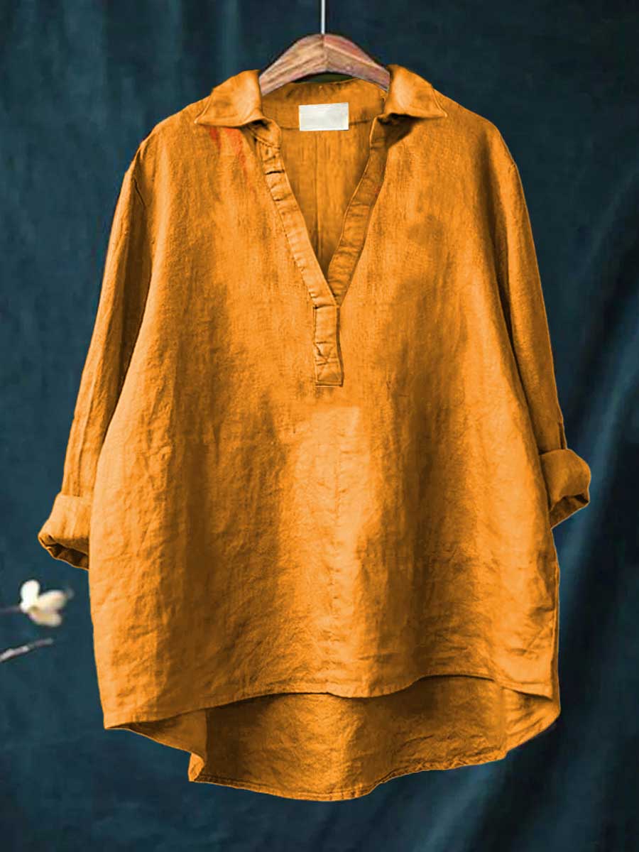 Andrea | Blusa de Lino Elegante para el Verano